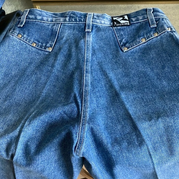 Rockies Riveted Rare Size 12 starched jeans long tall - Picture 2 of 7